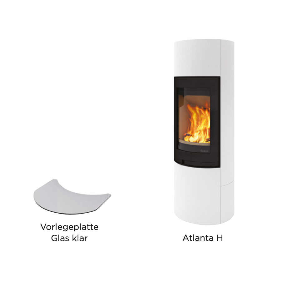 Nordpeis Atlanta H mit Vorlegeplatte Glas klar